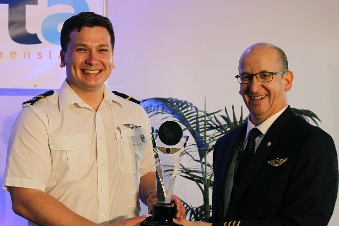 Qantas Flying Award for achieving the highest scores during flight training was achieved by Ben Swart